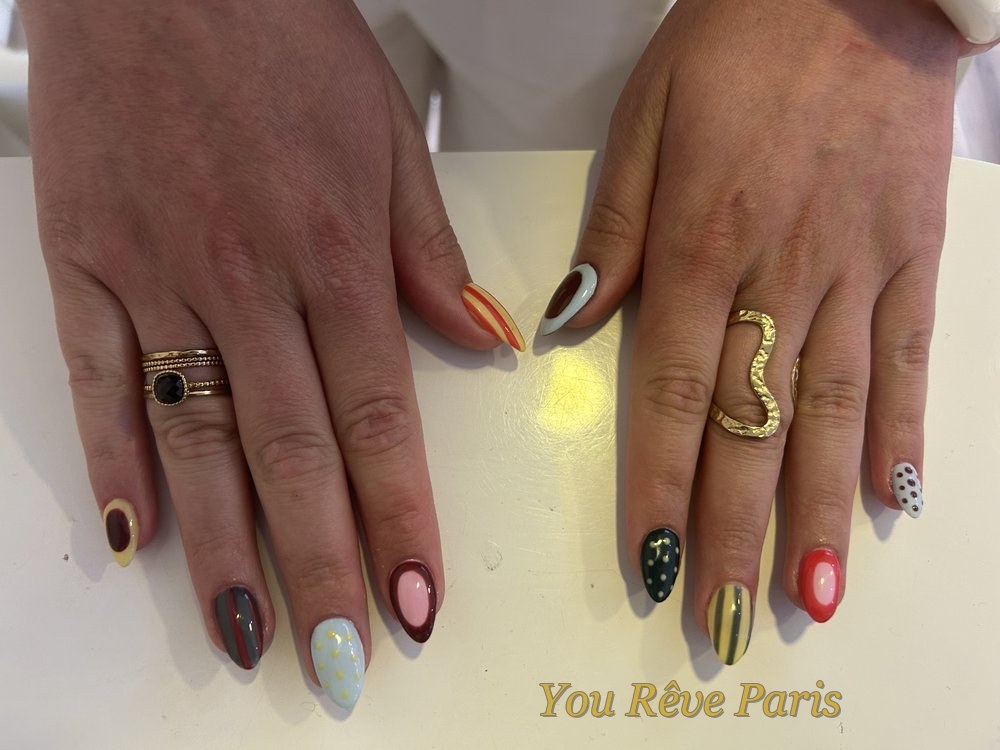 Manucure nail art designs couleurs You Rêve Paris — palette de choix pour un duo de copines