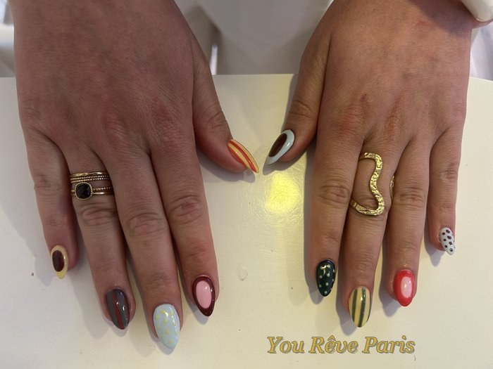 Nail art designs colorés variés You Rêve Paris