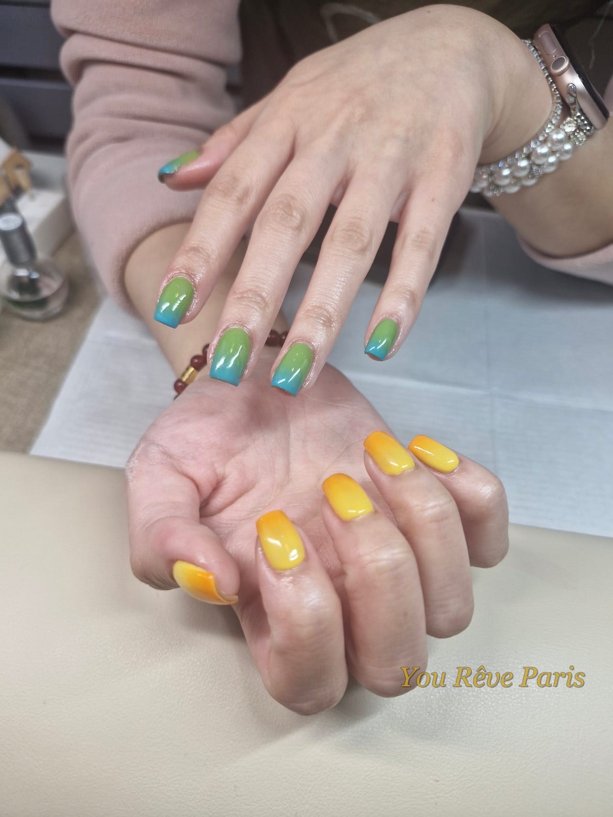 Nail art baby boomer dégradé You Rêve Paris — tendance manucure idéale pour un nail date entre copines