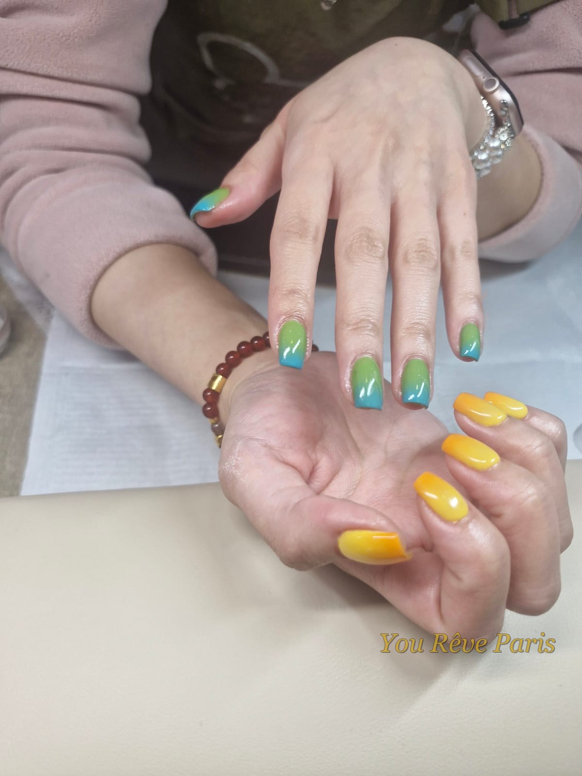 Nail art baby boomer variante You Rêve Paris — dégradé élégant pour une manucure copines soirée Paris